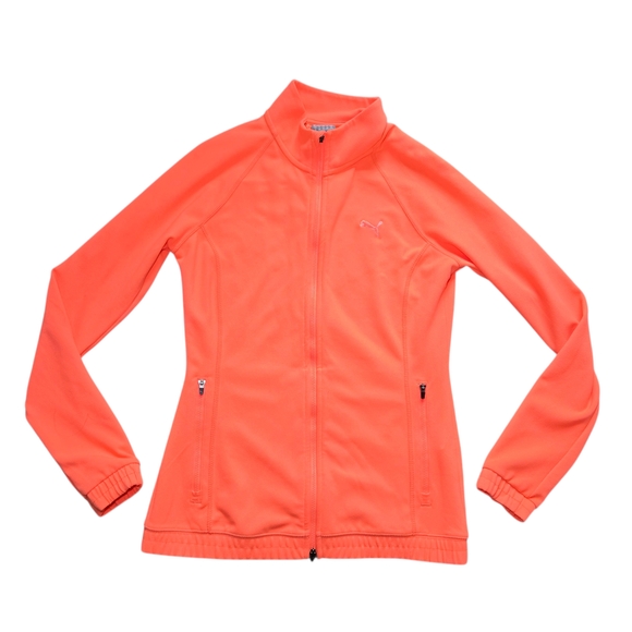 Puma Jackets & Blazers - Puma Women's Bright Orange Full-Zip Jacket